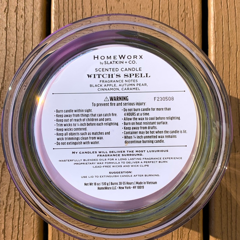 🆕WITCHES SPELL HARRY SLATKIN HOMEWORX 4 WICK 18oz CANDLE NWTS!!! - Picture 2 of 5